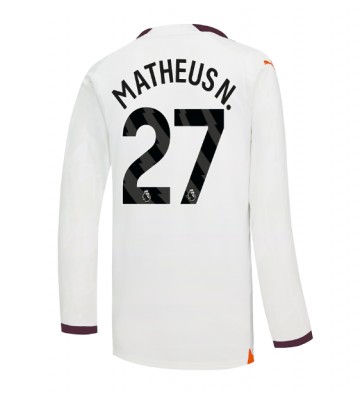 Manchester City Matheus Nunes #27 Koszulka Wyjazdowych 2023-24 Długi Rękaw
